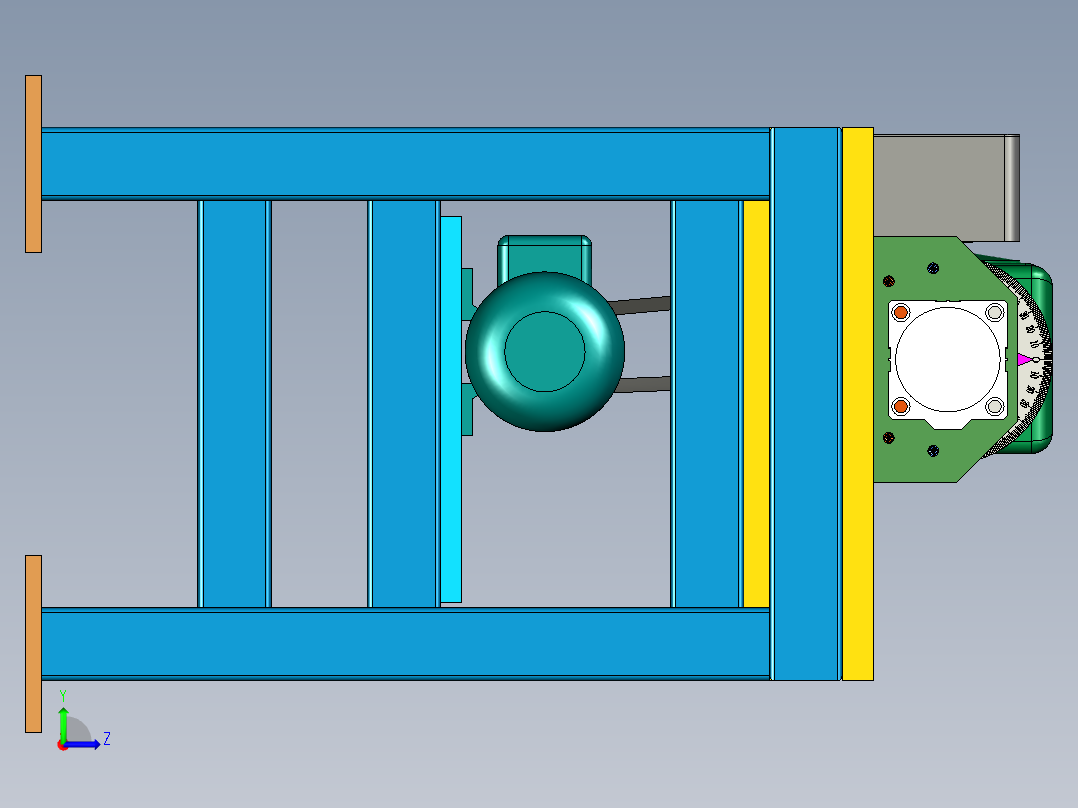 半自动整形机左视图