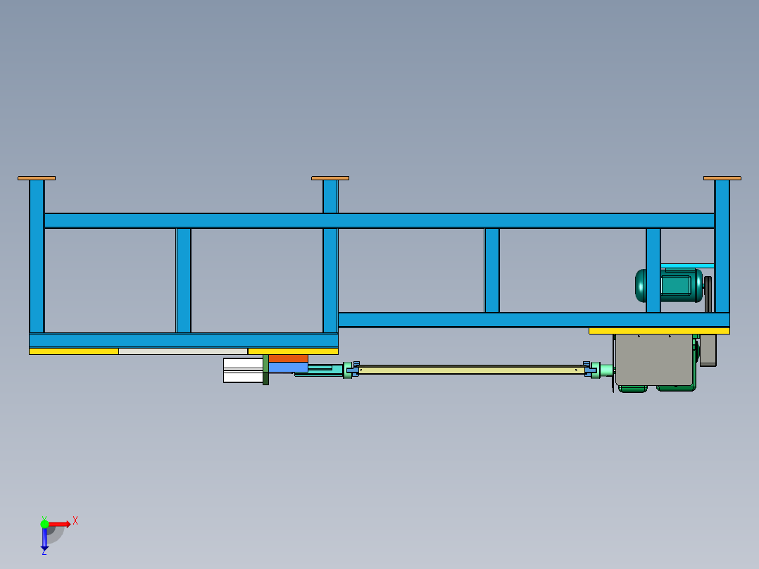 半自动整形机俯视图