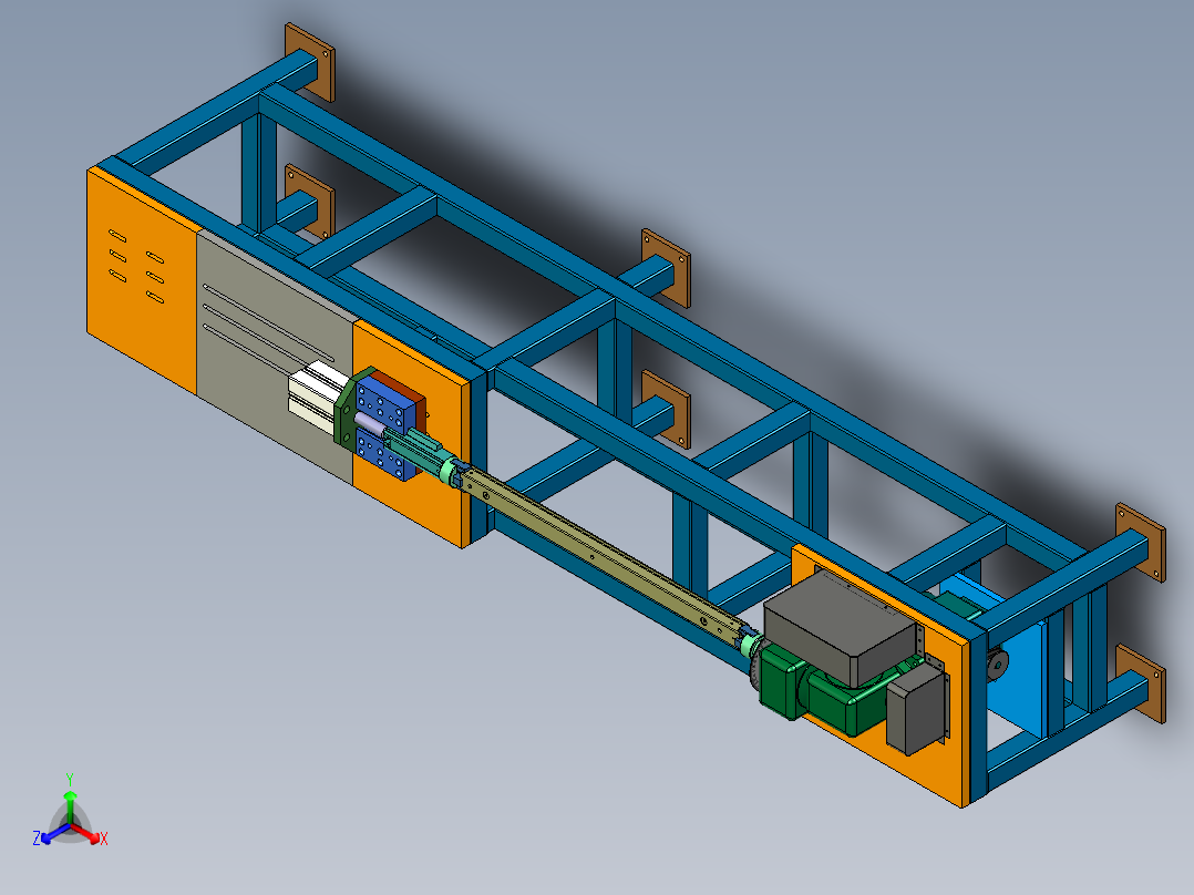 半自动整形机正等轴测图