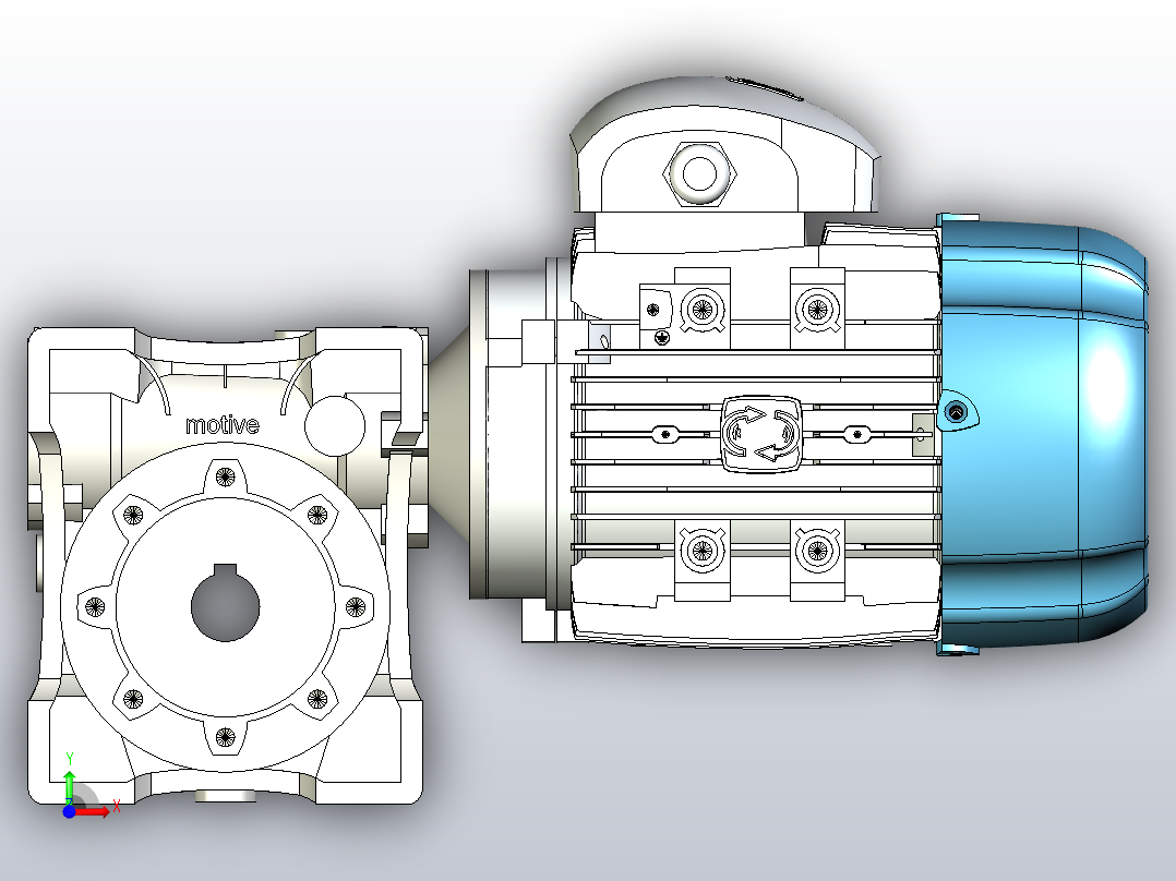 63体B14FLANS减速器前视图