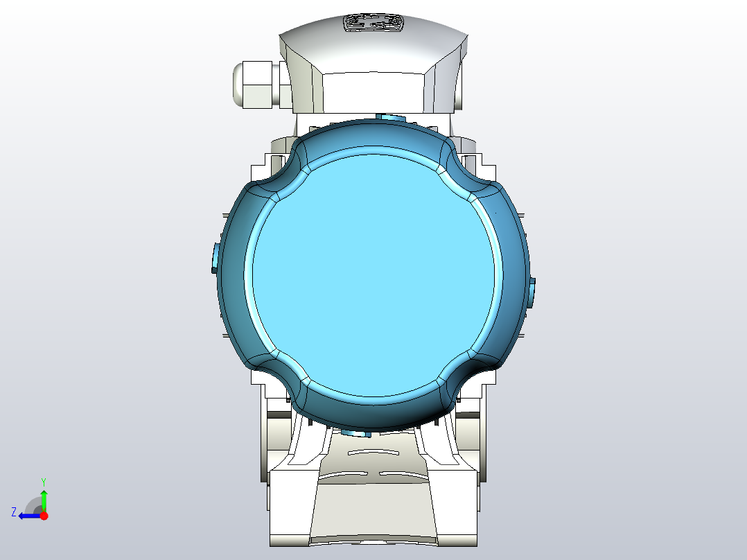 63体B14FLANS减速器右视图