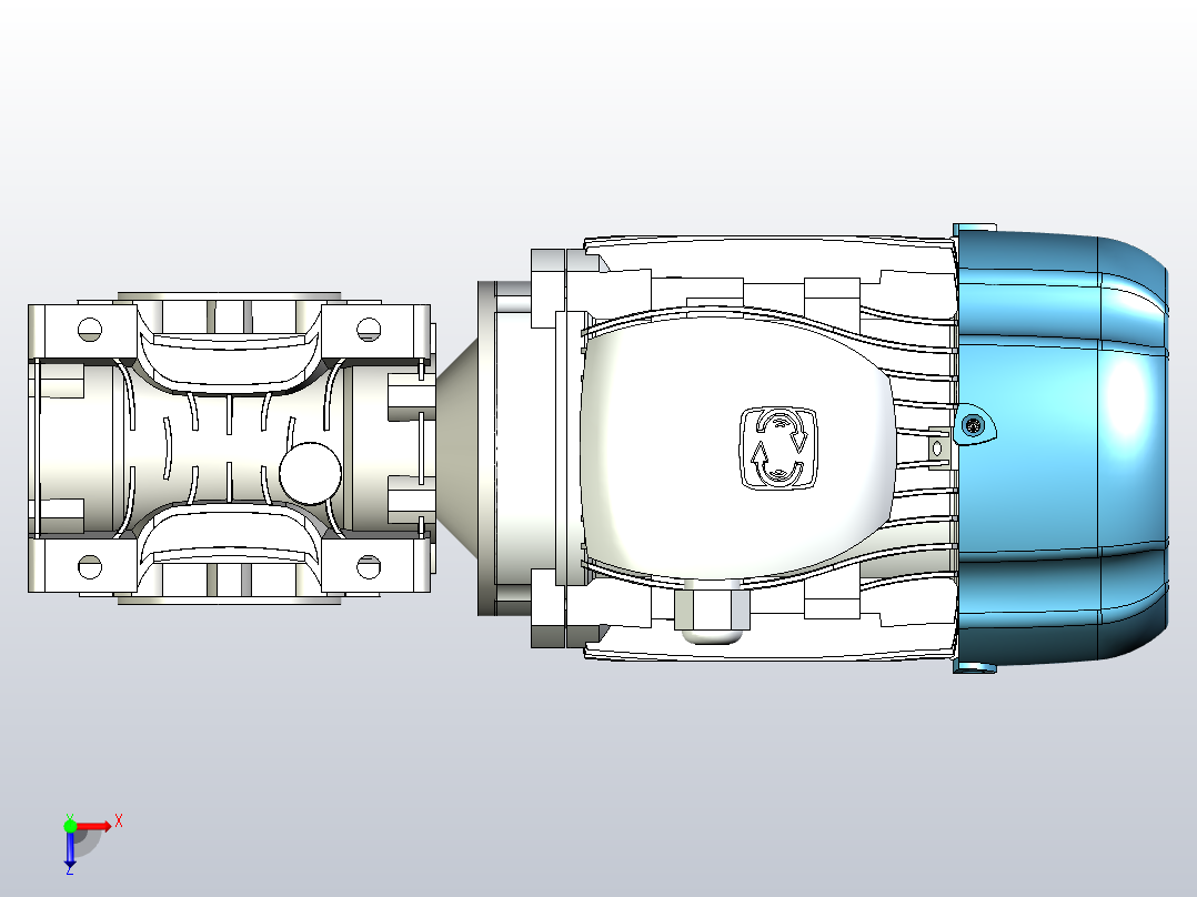 63体B14FLANS减速器俯视图