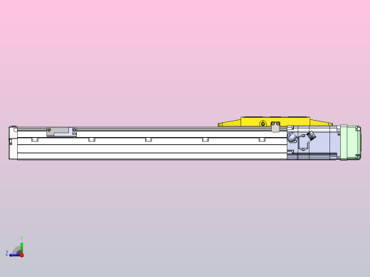 内嵌式螺杆 GTH12-400W伺服[GTH12-L20-350-BR-Y400W-C2-N]丝杆滑台模组安川马达右视缩略图
