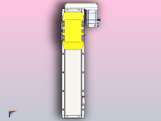 内嵌式螺杆 GTH12-400W伺服[GTH12-L20-350-BR-Y400W-C2-N]丝杆滑台模组安川马达俯视缩略图