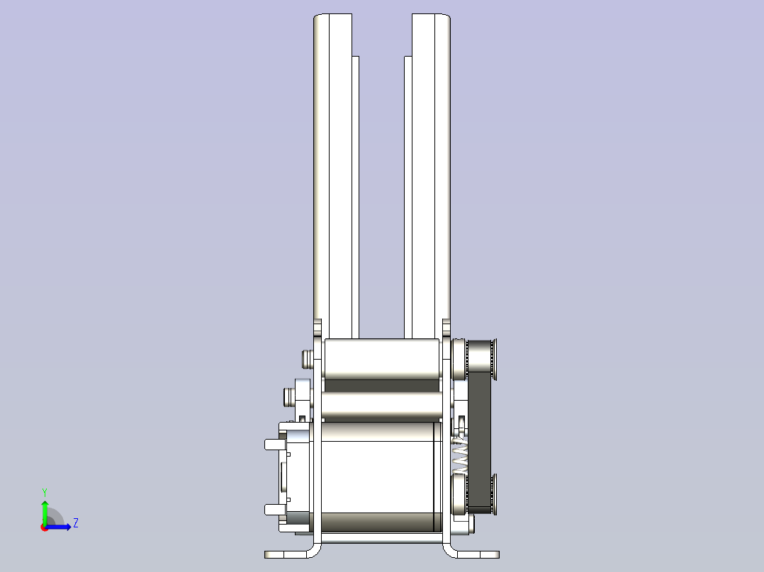 金属板抛光机左视图