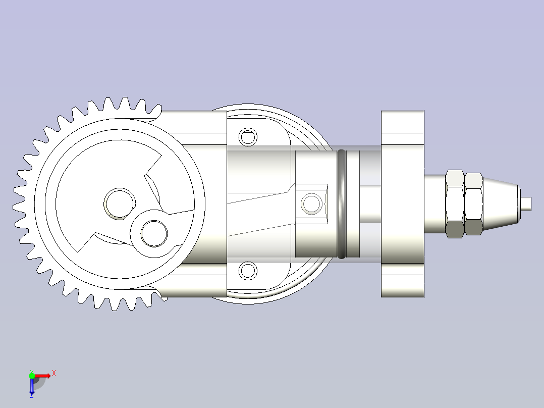 高压柱塞泵俯视图
