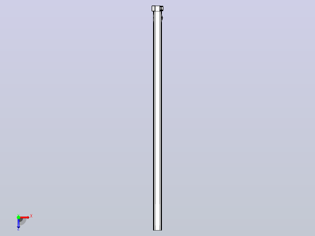 皮带直线轴半封闭可选导轨TPA-HNB-105D-90-L2500-RP-C-P20-N3俯视图