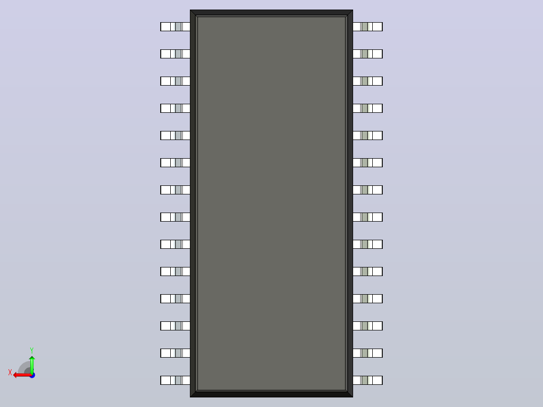 106x SOIC 封装（小外形集成电路）SOIC127P1034X267-28N后视图