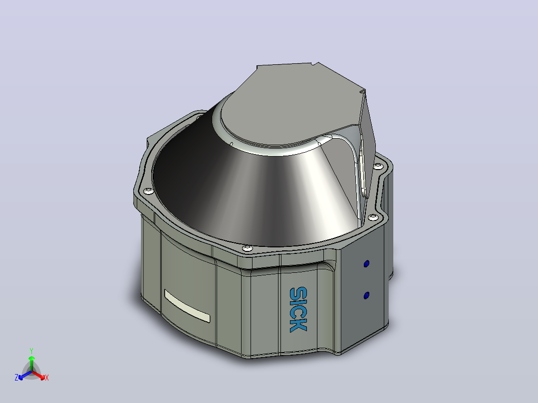 3D LiDAR 传感器正等轴测图
