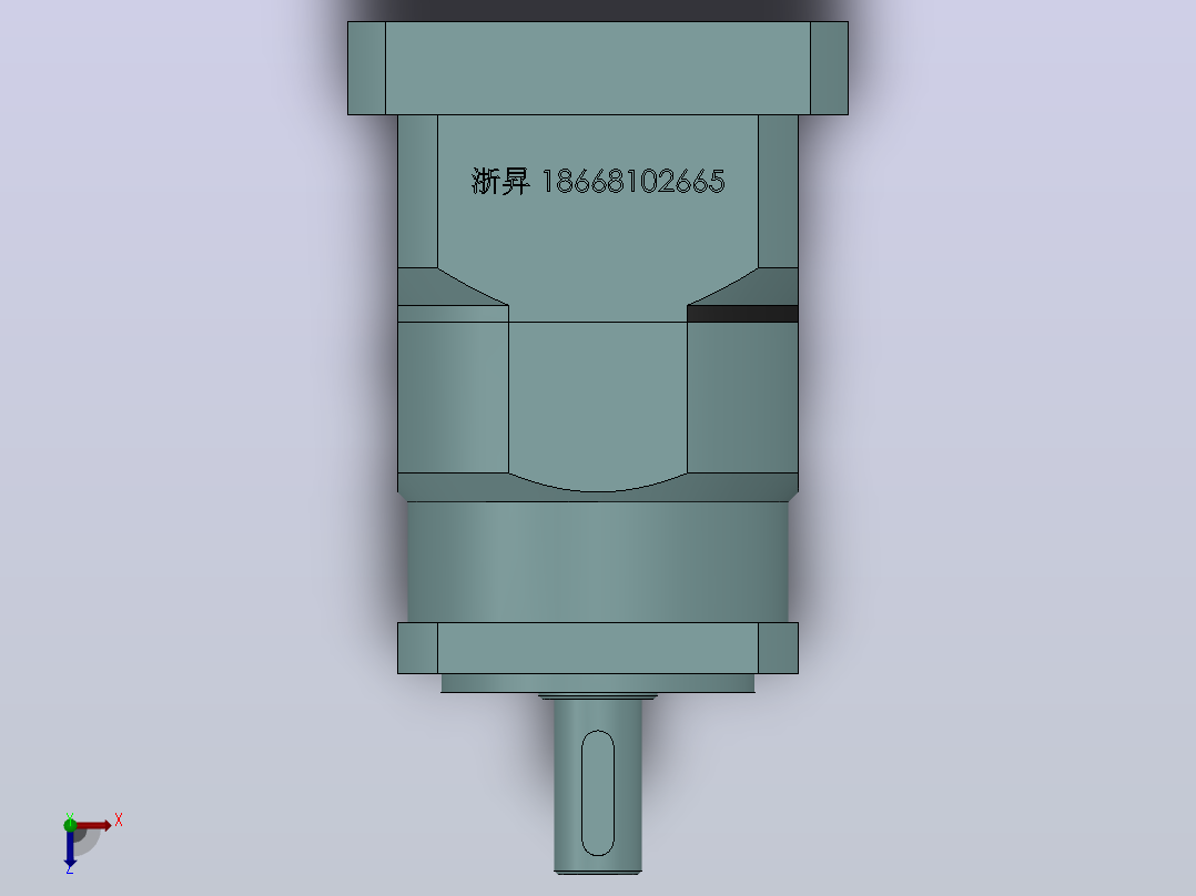 PLF60转90(孔输出)精密行星减速机[PLF60-4-S2-P2-14]俯视图