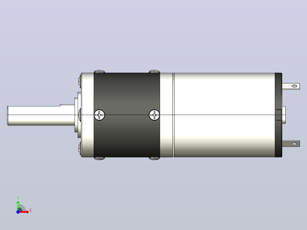 DFX24R 永磁直流行星齿轮减速电机[RF370-13400(P)]前视图