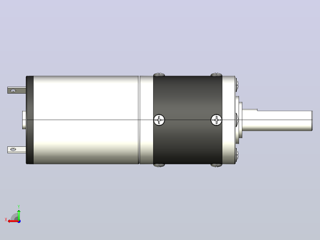 DFX24R 永磁直流行星齿轮减速电机[RF370-13400(P)]后视图
