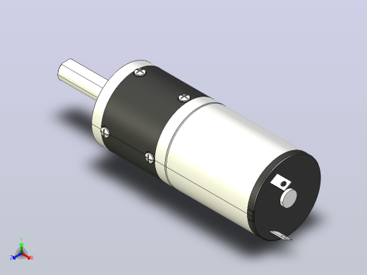 DFX24R 永磁直流行星齿轮减速电机[RF370-13400(P)]正等轴测缩略图