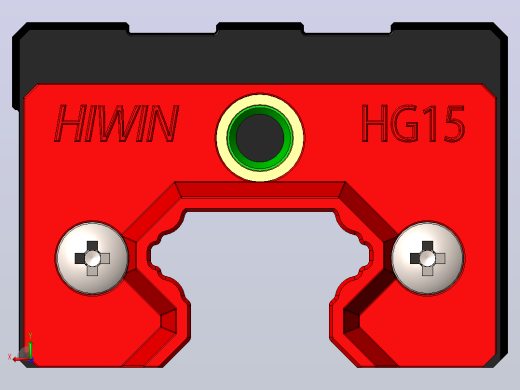 用于线性导轨的HIWIN HGR15R轨道和HGH15CAZAC滑块后视缩略图