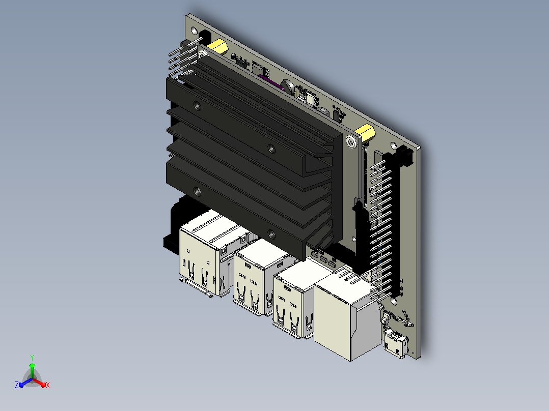 nvidia jetson nano gb固定正等轴测图