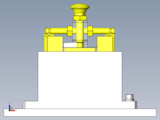低冲击、固定力手动夹紧机构前视缩略图