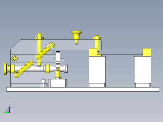 低冲击、固定力手动夹紧机构左视缩略图