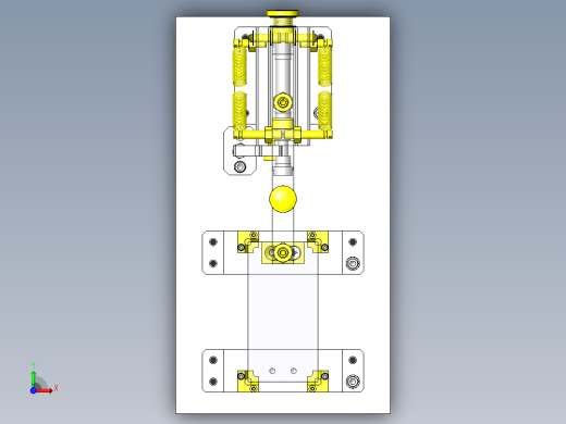 低冲击、固定力手动夹紧机构俯视缩略图