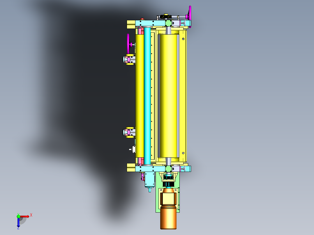 包装胶带涂布头（含工程图）sw16可编辑俯视图