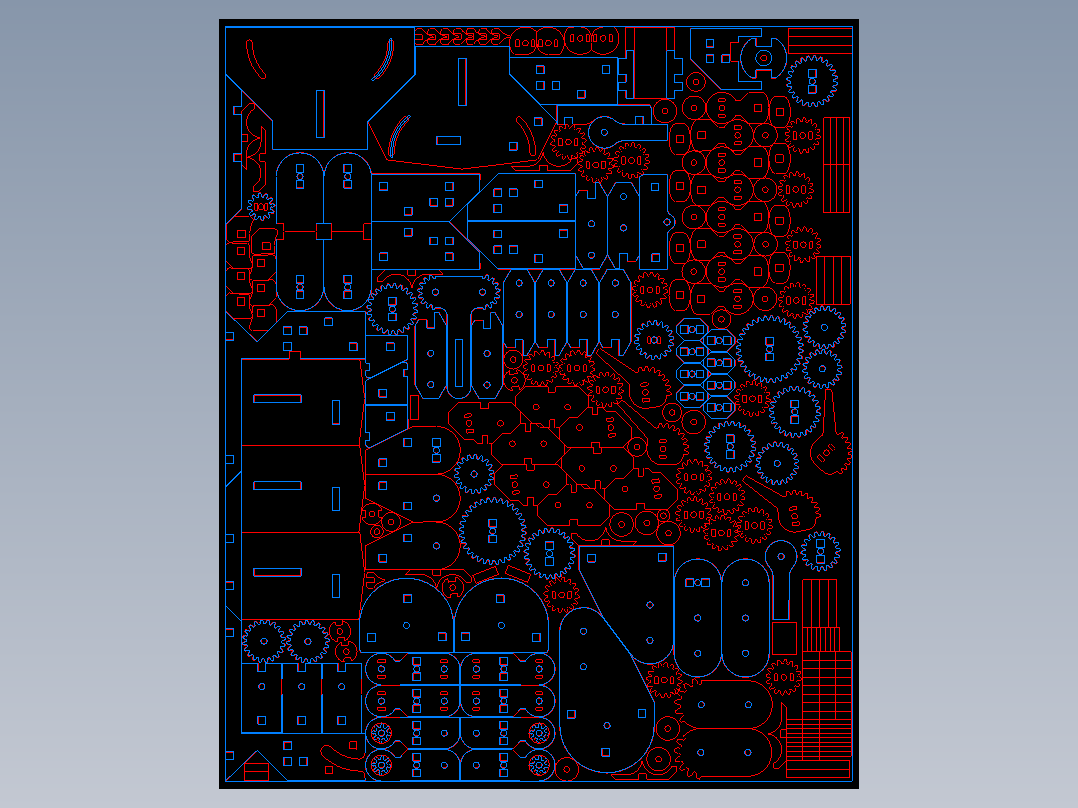 机械齿轮手指激光雕刻CAD
