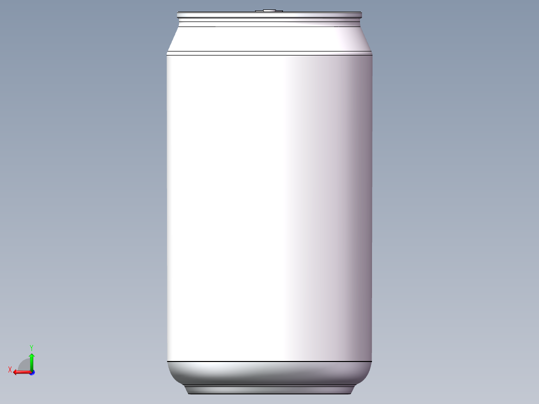 SolidWorks可乐罐后视图