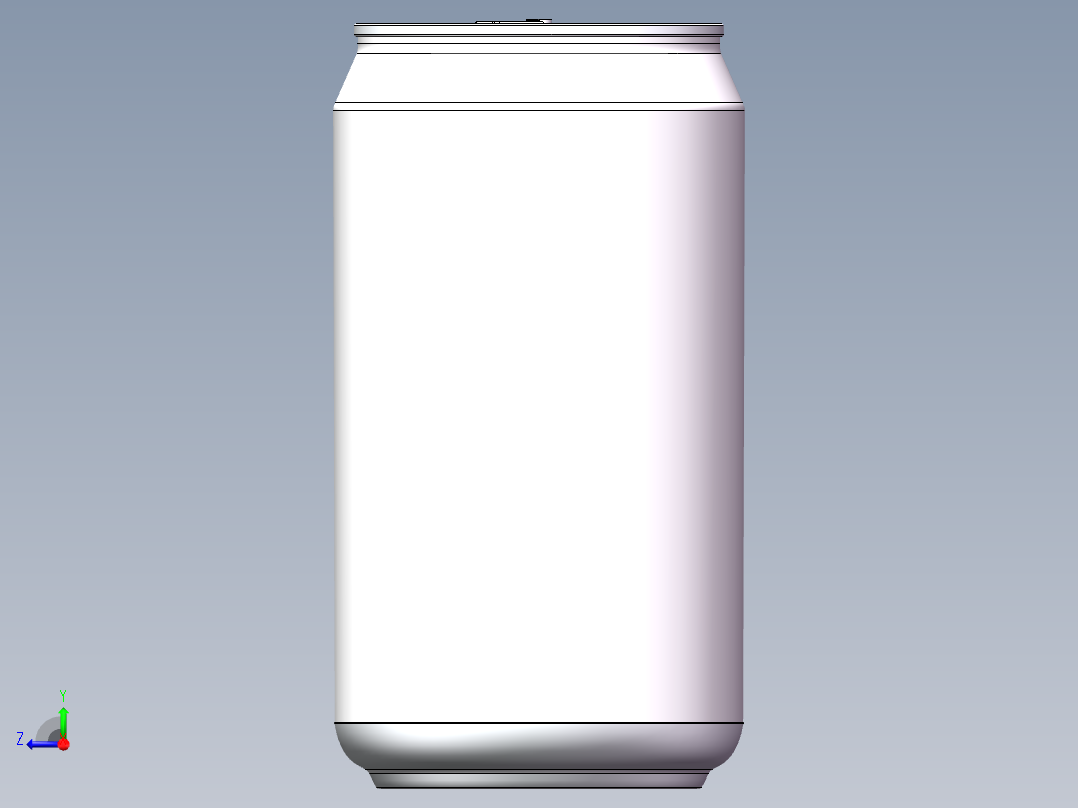 SolidWorks可乐罐右视图