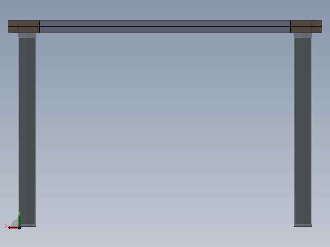 桌子3D模型后视图