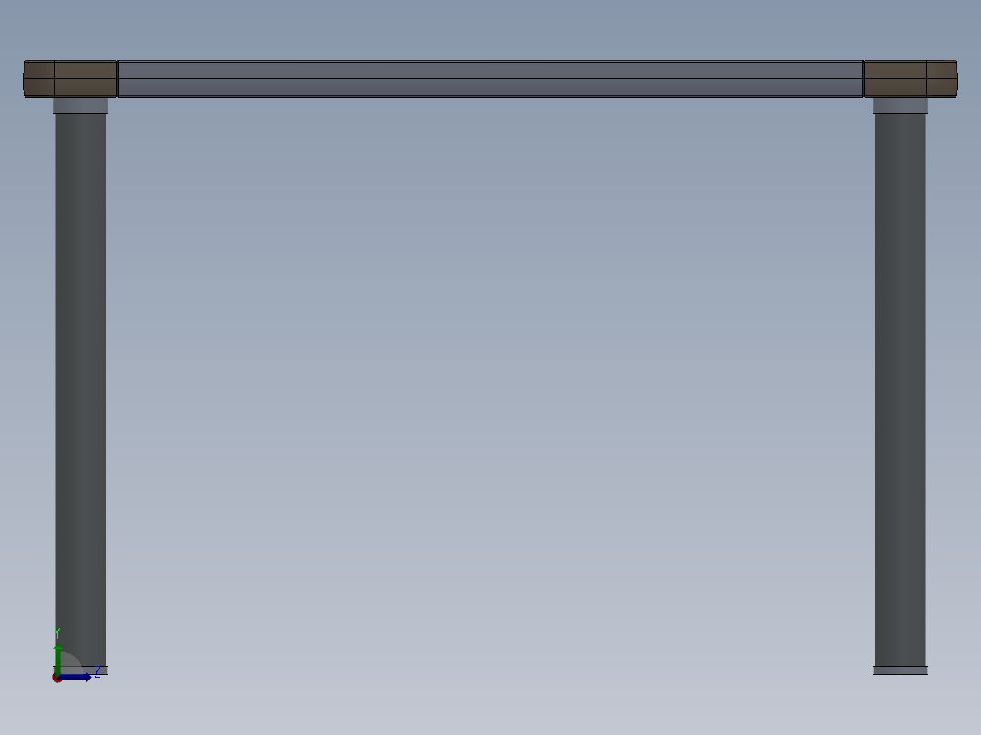 桌子3D模型左视图