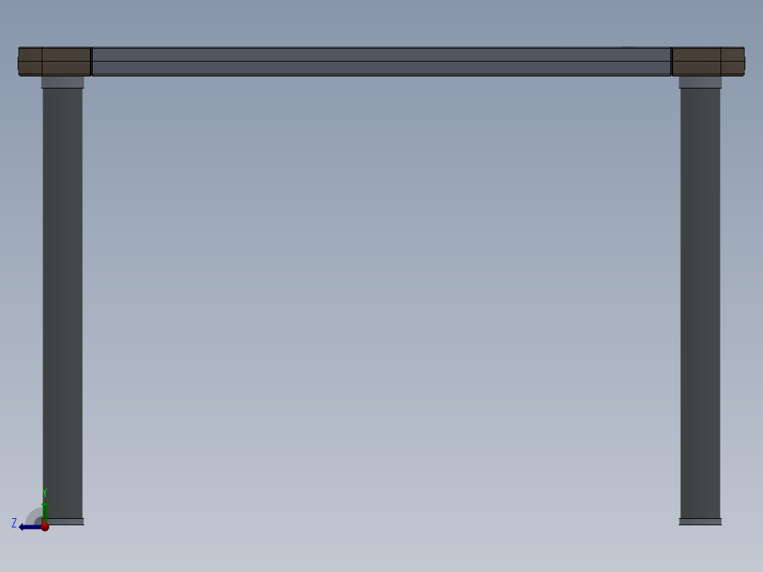 桌子3D模型右视图