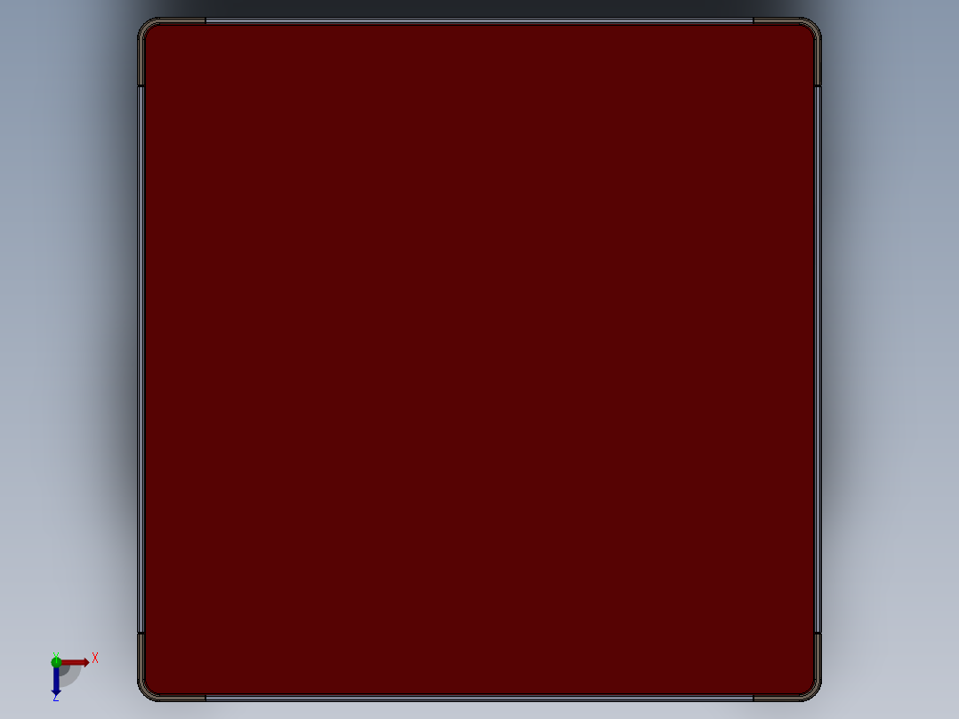 桌子3D模型俯视图