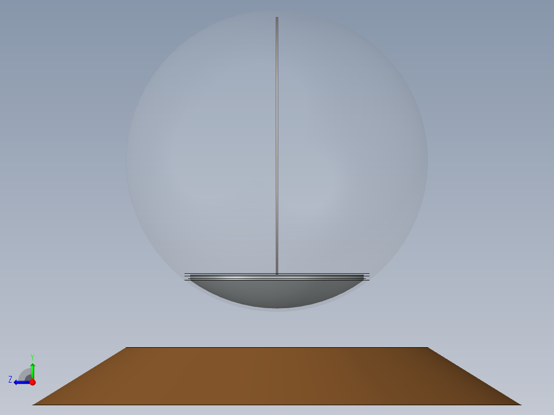 『原创』参赛_磁悬浮透明球右视图