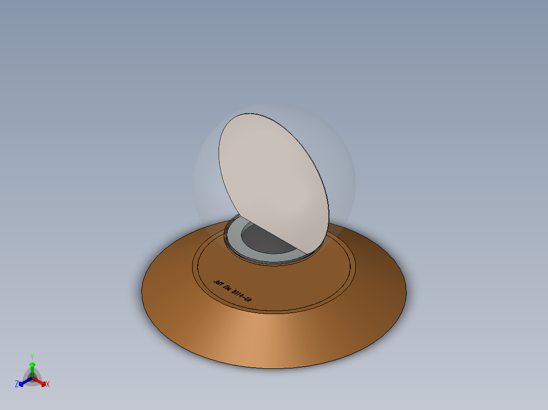 『原创』参赛_磁悬浮透明球正等轴测图