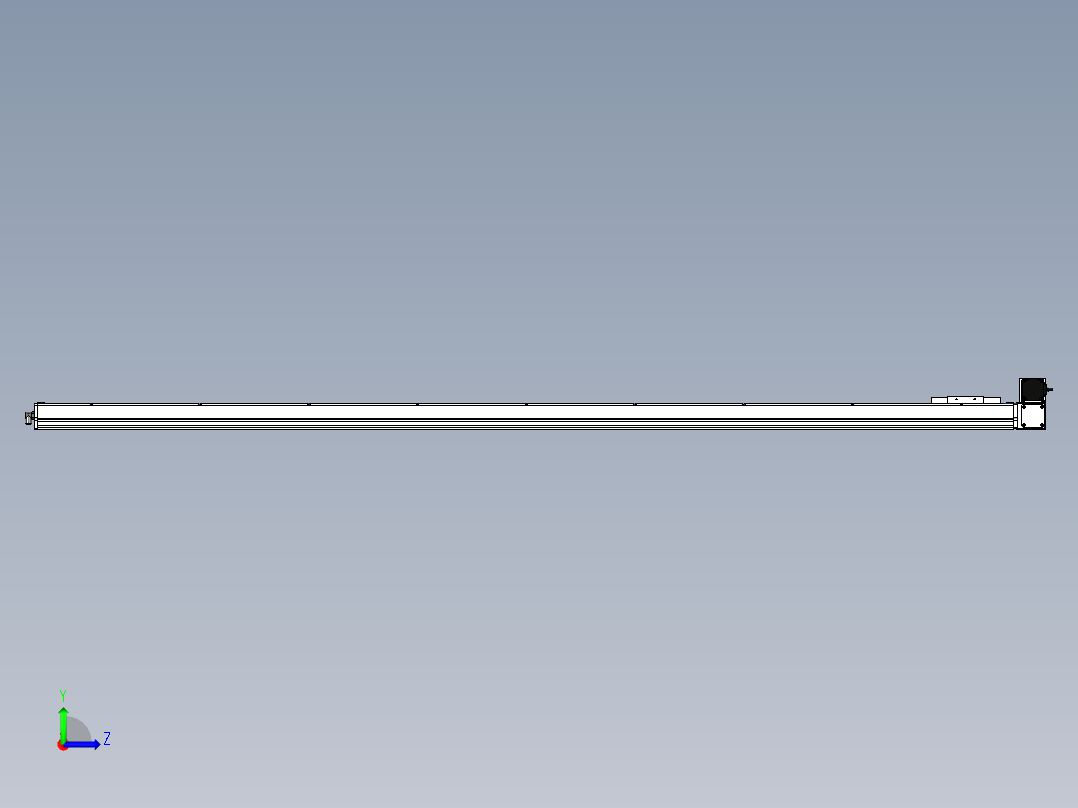 Toyo东佑达直线模组-ECB14-2400-RU左视图