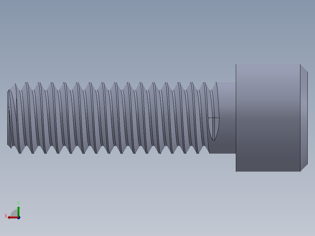 粗螺纹 SHCS 螺钉-SHCS 0.315x18x1.SLDPRT后视图