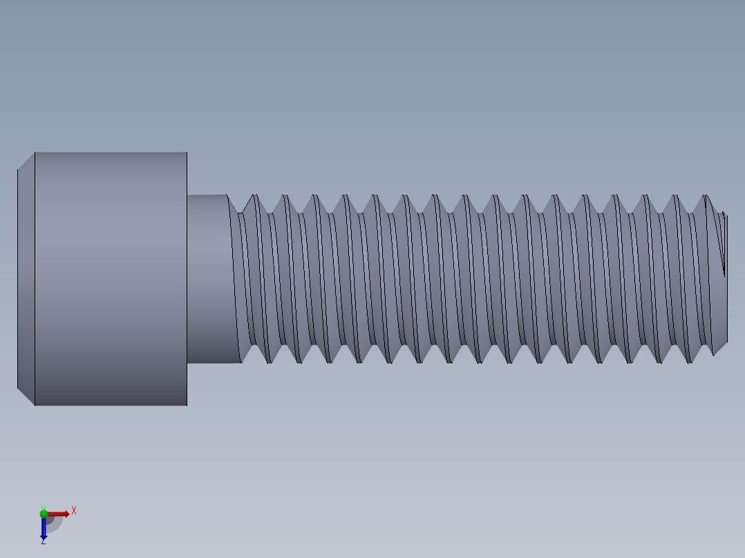 粗螺纹 SHCS 螺钉-SHCS 0.315x18x1.SLDPRT俯视图