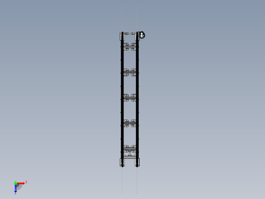 2500x700x300链式输送机3D图纸 IGS STP CATIA INVENTOR俯视缩略图