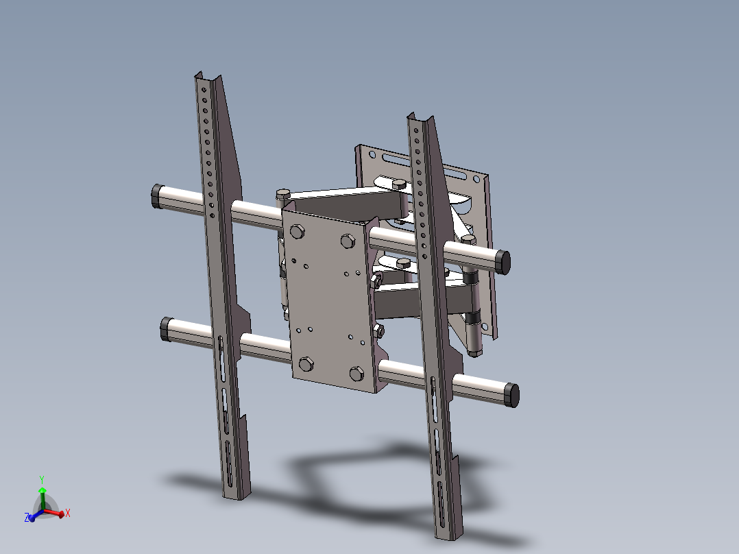 伸缩旋转电视架