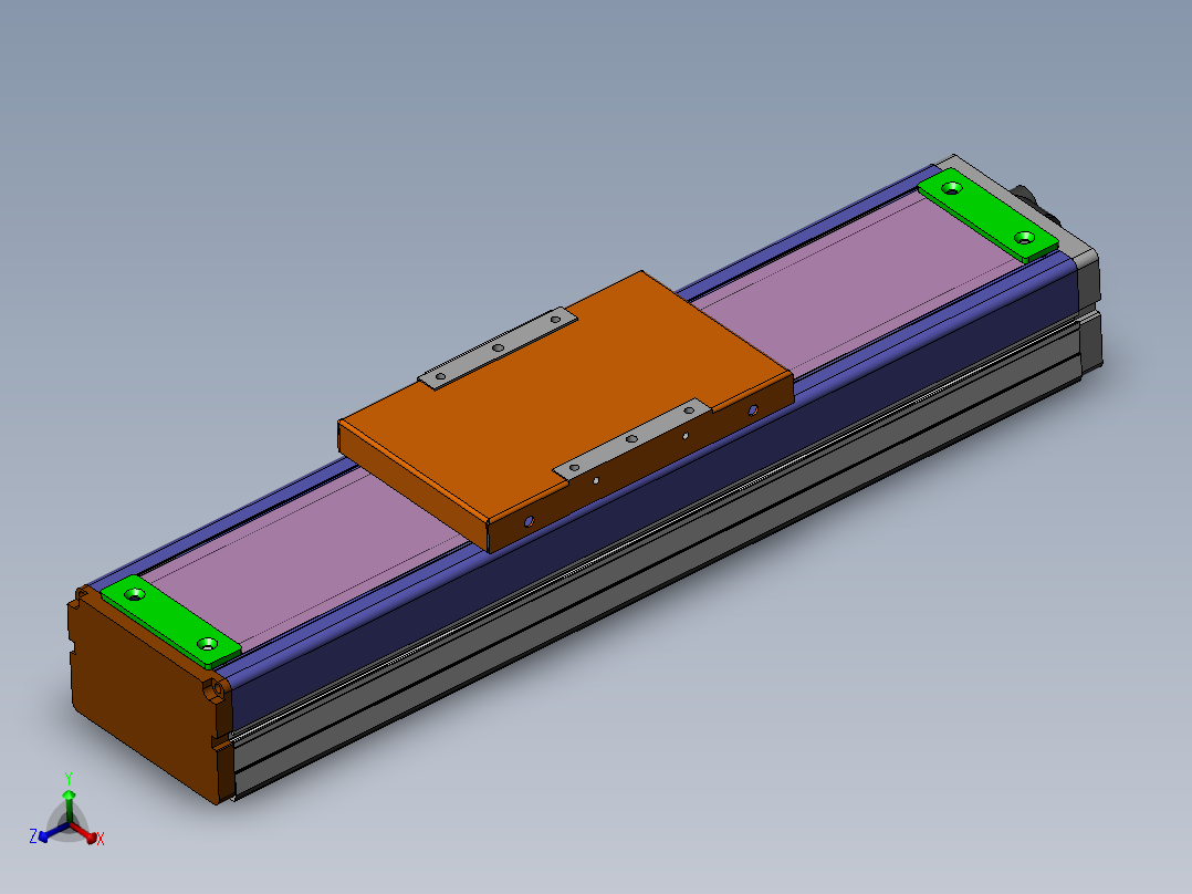 MCH丝杆全封闭MCH12-M-100WB主视图