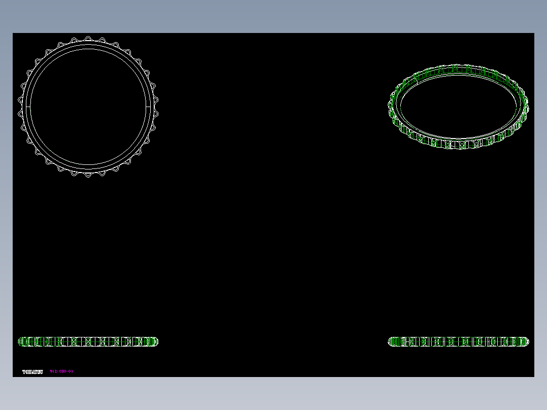 ROLL-RING鏈條張力環906~920-2D多系列多零件图纸模型