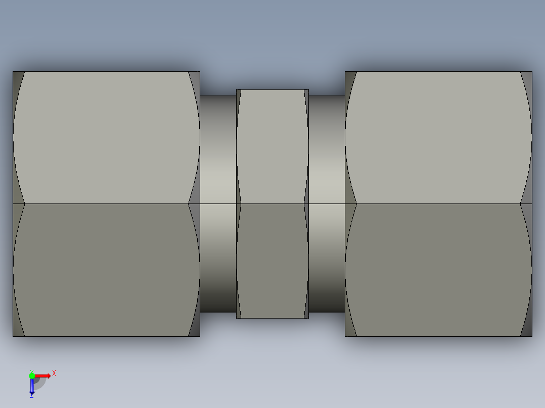 卡套式工业通用硬管接头EO Union G12ZLCF俯视图