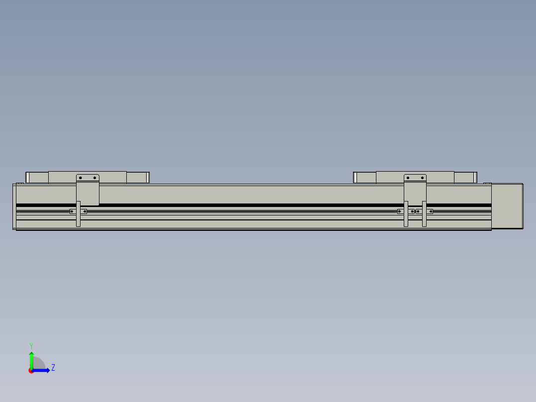 直线模组LHC14-S450-L设计图纸左视图