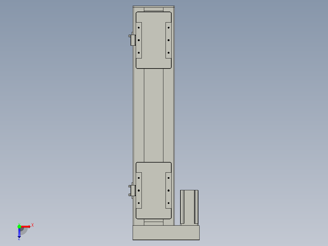 直线模组LHC14-S450-L设计图纸俯视图