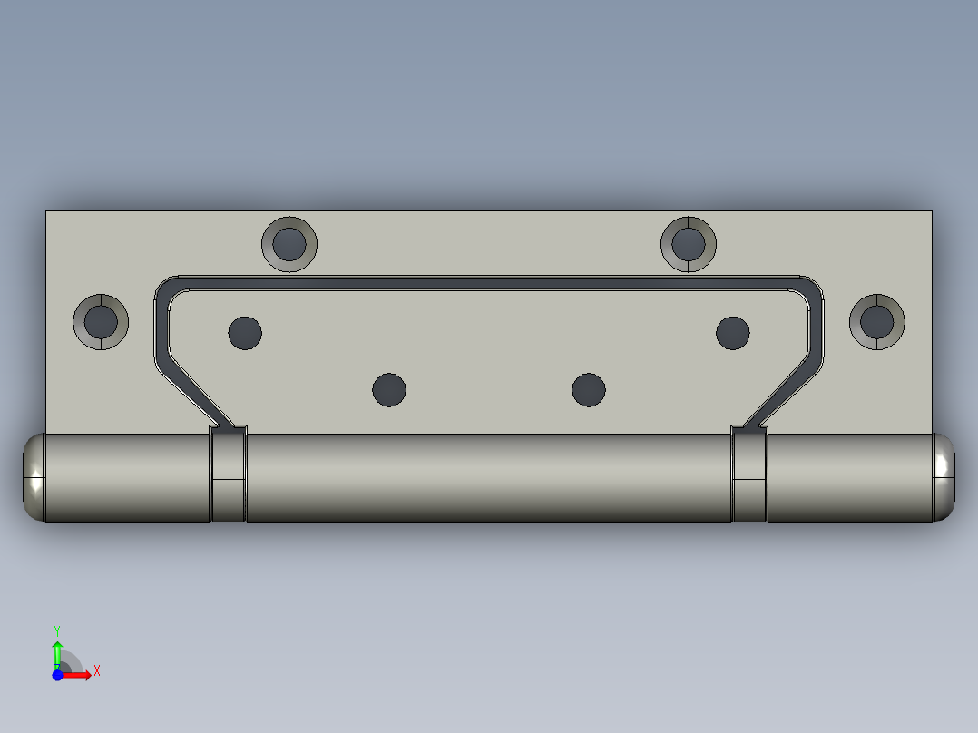 子母合页铰链前视图