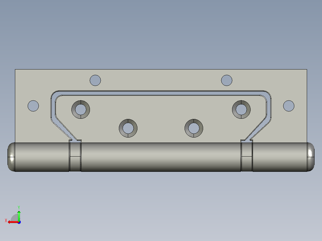 子母合页铰链后视图