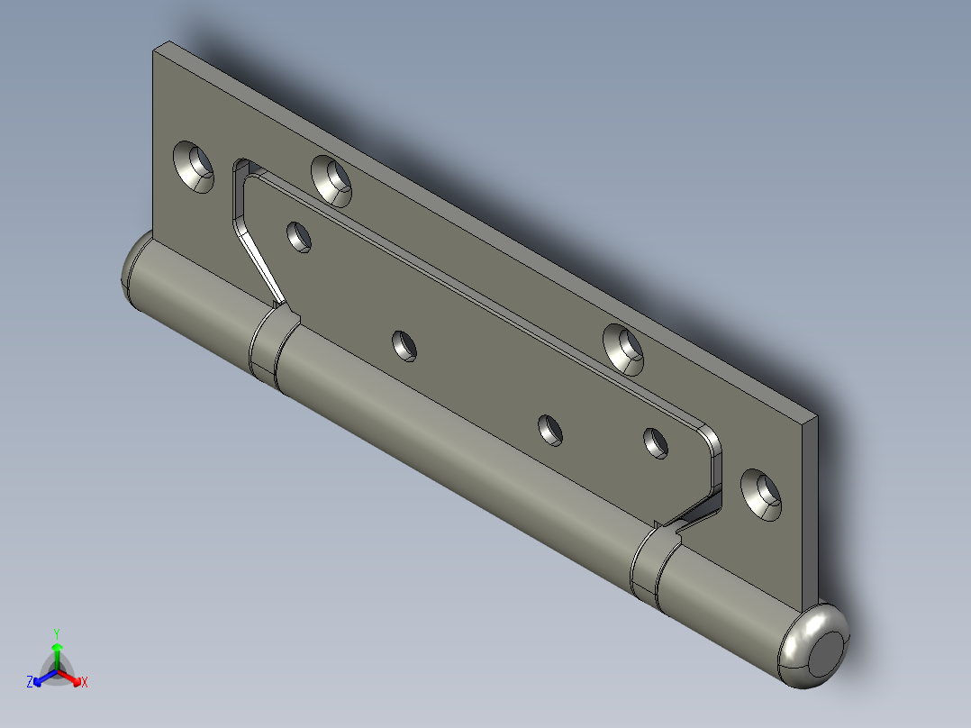 子母合页铰链正等轴测图