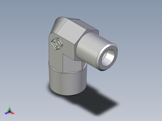 卡套式工业通用硬管接头EO_Male_stud_elbow_WE04LLR71X正等轴测缩略图