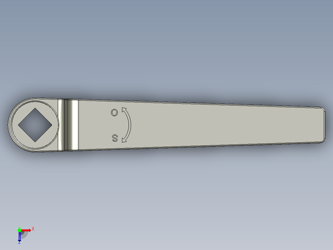 管道手动球阀-水管开关阀-手动阀门User Library-MD52C150DN20-2_DN15~20Handle俯视图