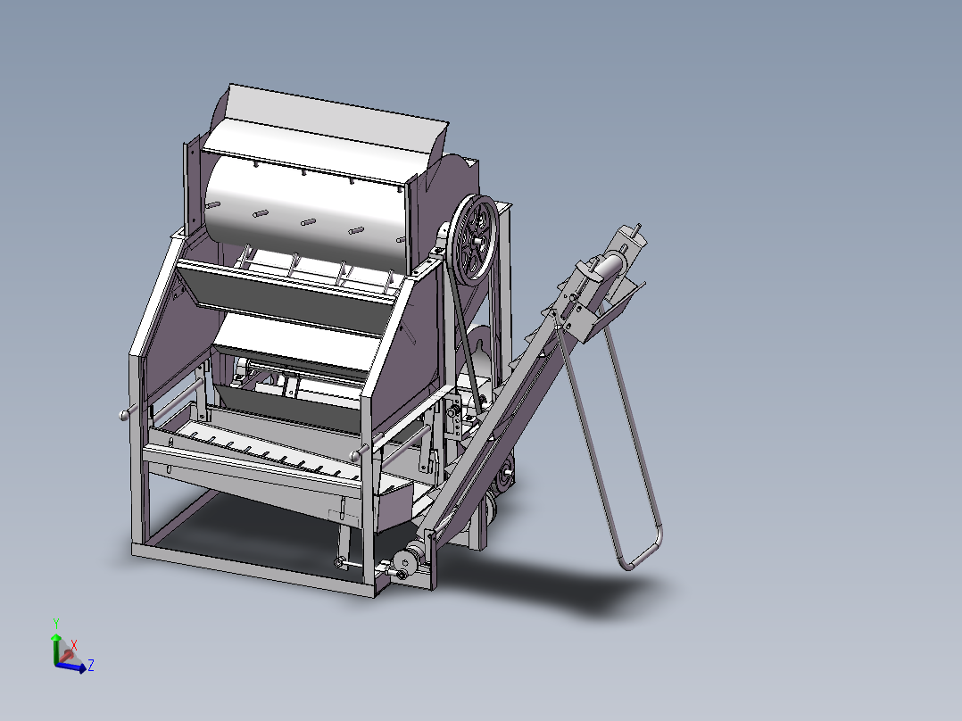 花生摘果机（全参数化设计）PROE