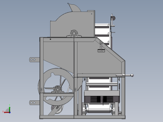 花生摘果机（全参数化设计）PROE后视缩略图