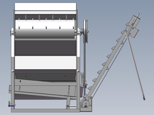 花生摘果机（全参数化设计）PROE左视缩略图